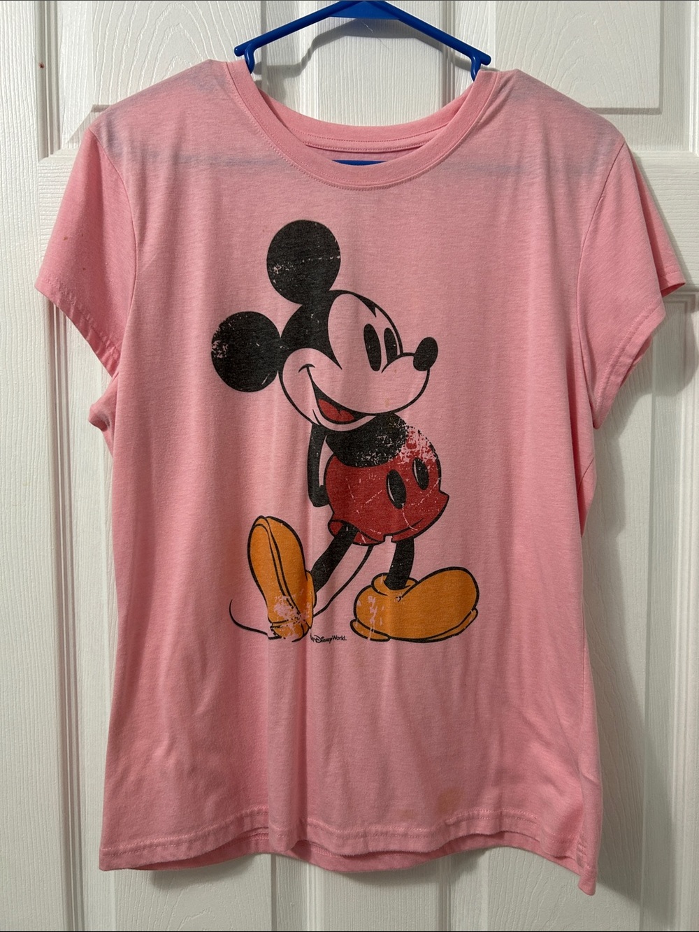 Pink Mickey Mouse Graphic Kids T‑Shirt
